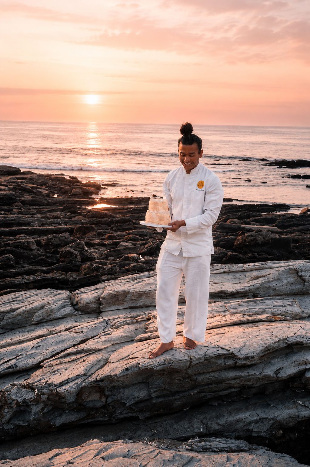 Pania Chann, chef privé, lors d'un mariage au Pays Basque